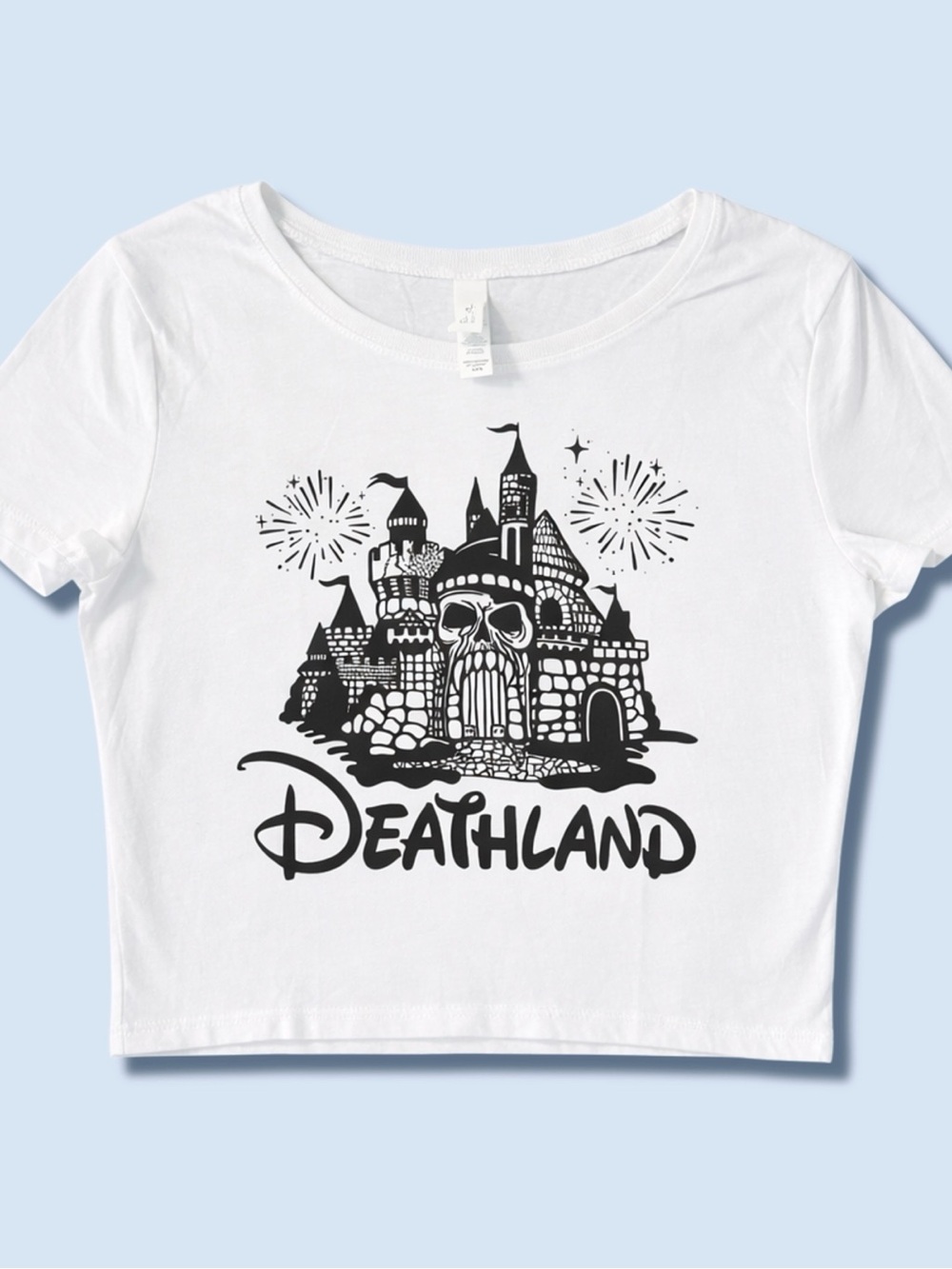 Disneyland Castle Parody Crop Top XS/S Disney Halloween Horror Goth Skull